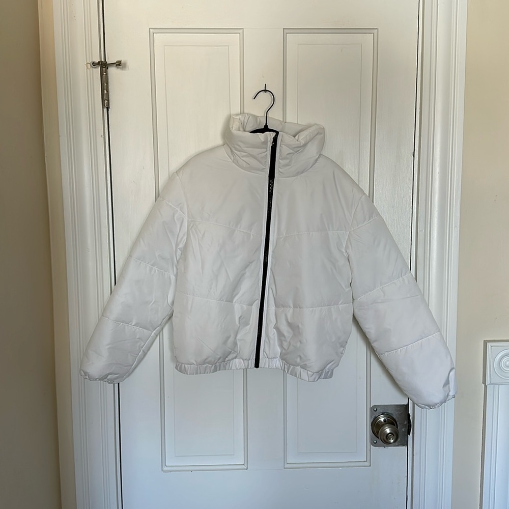 Wild Fable white puffer coat, size small